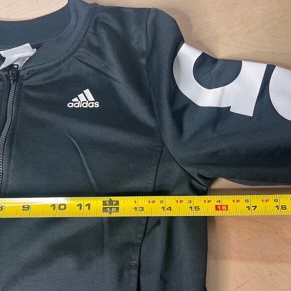 Boys Adidas Full Zip Up Track Jacket Adidas on Sleeve Size Youth Medium 10/12 - Picture 9 of 9
